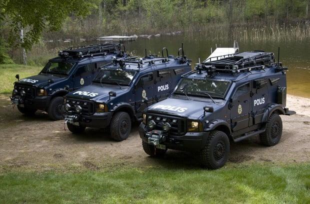 Nationella insatsstyrkan (NI) uses special type of vehicles (