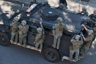 LASD SEB operators rolling on their SWAT truck