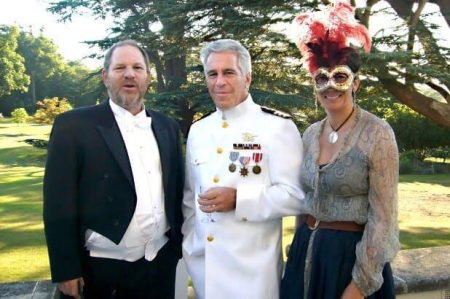 Jeffrey Epstein posing in a Navy SEAL uniform