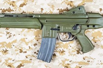 CETME Model L was Spanish assault rifle chambered in 5.56 mm caliber