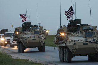 U.S. Military armored vehicles in Syria in 2017