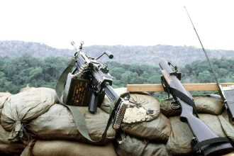 FN Minimi with M79 in Panama in January, 1989