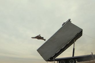 HESA Shahed 136 Being Launched From Platform