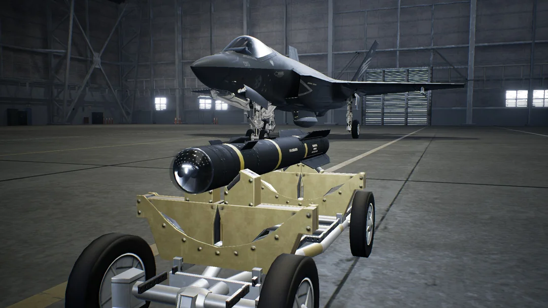 AGM-179 Joint Air-to-Ground Missile exhibited at a defense industry event