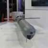 Israeli IAI Sea Demon cruise missile on display at ASDA 2025 defense expo in Zagreb