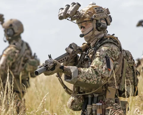 Kommando Spezialkräfte (KSK) operators during the 2021 "Black Star" exercise in Trollenhangen, Northern Germany