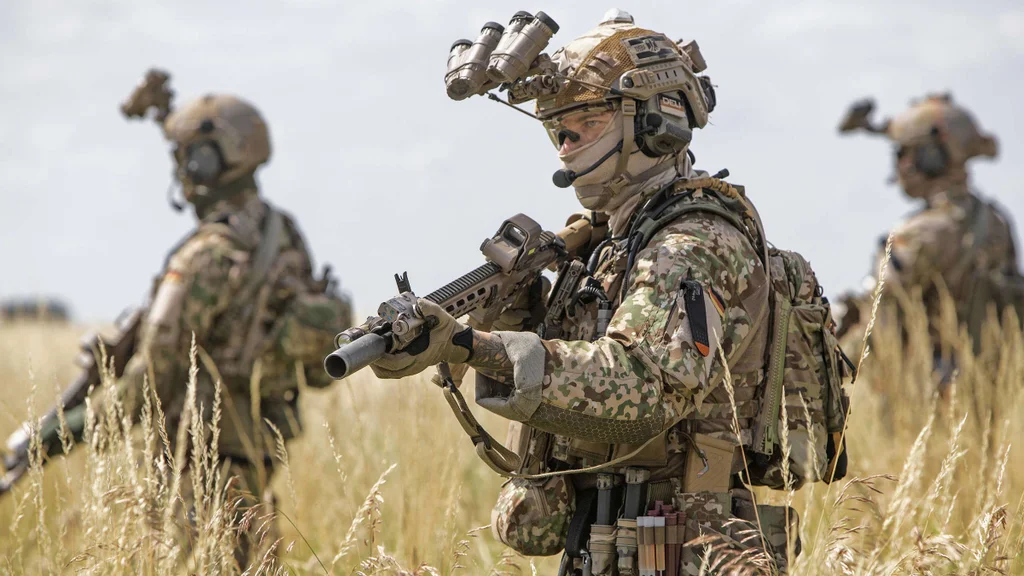 Kommando Spezialkräfte (KSK) operators during the 2021 "Black Star" exercise in Trollenhangen, Northern Germany