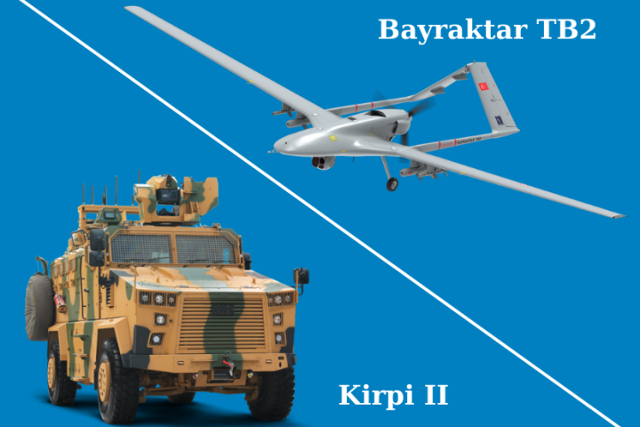 Bayraktar TB2 drone and Kirpi II armored vehicle delivered to Bosnia and Herzegovina by Turkey