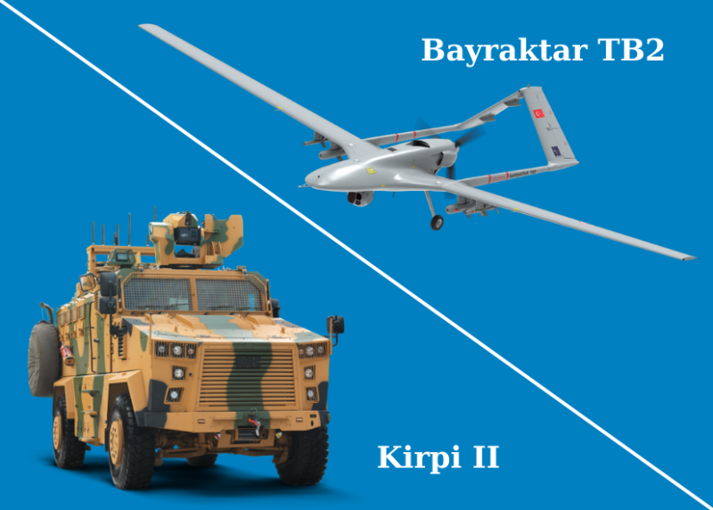 Bayraktar TB2 drone and Kirpi II armored vehicle delivered to Bosnia and Herzegovina by Turkey