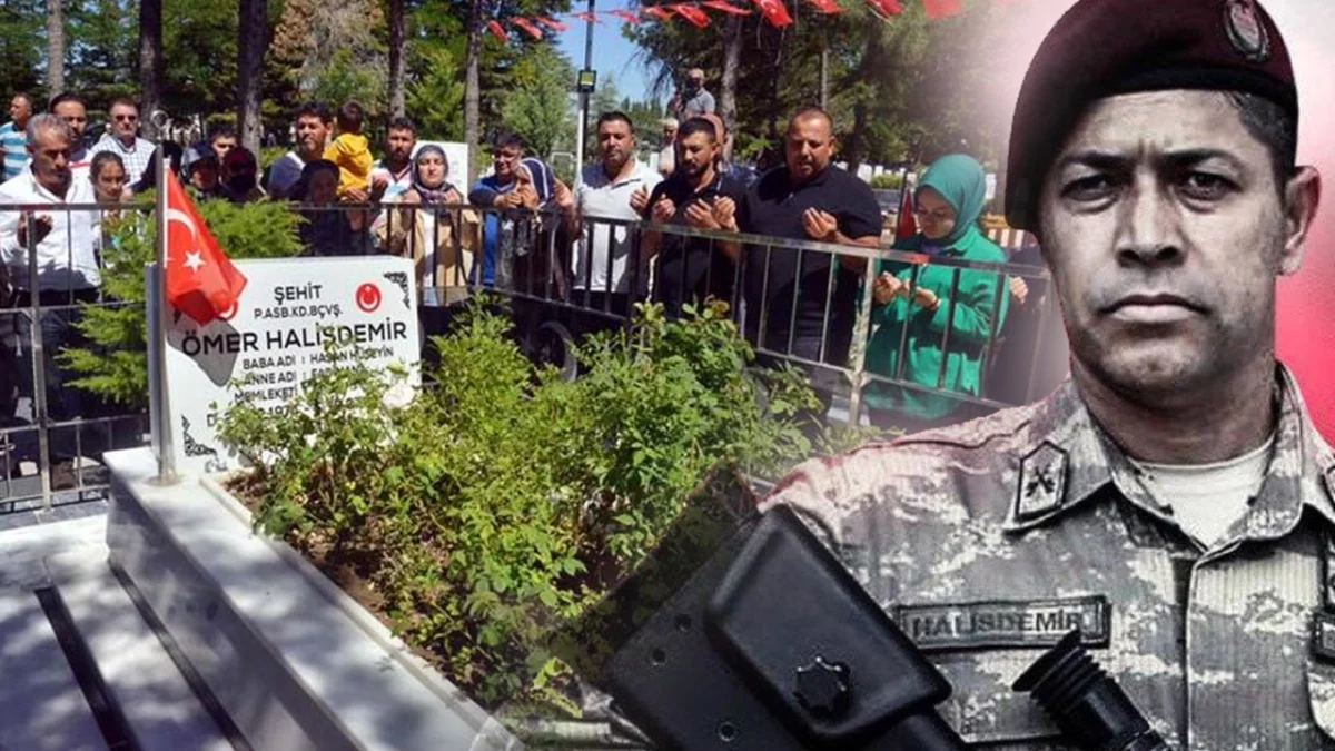 Omer Halisdemir and his grave
