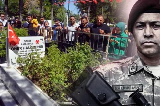 Omer Halisdemir and his grave