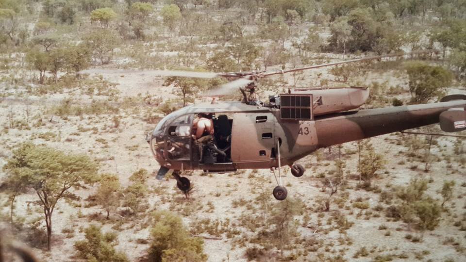 South African Air Force Alouette III helicopter during the Angola conflict