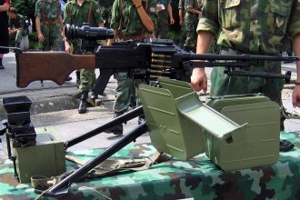 Zastava M84 with telescopic sight